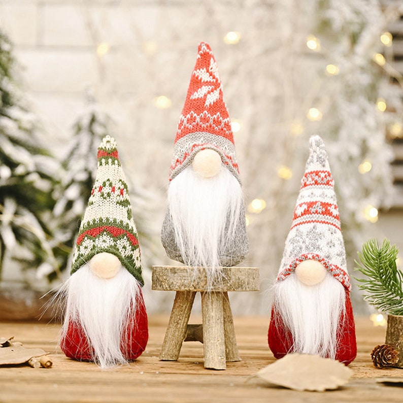 1 Pack Christmas Gnomes Plush, Handmade Swedish Santa Gnome Scandinavian  Tomte Nisse Nordic Gnomes Gifts Christmas Decorations for Holiday Party,  Home Ornaments 