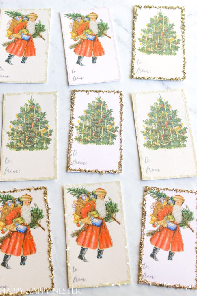 retro gift tags