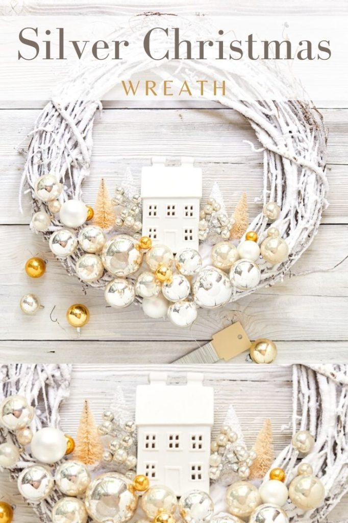 silver christmas wreath