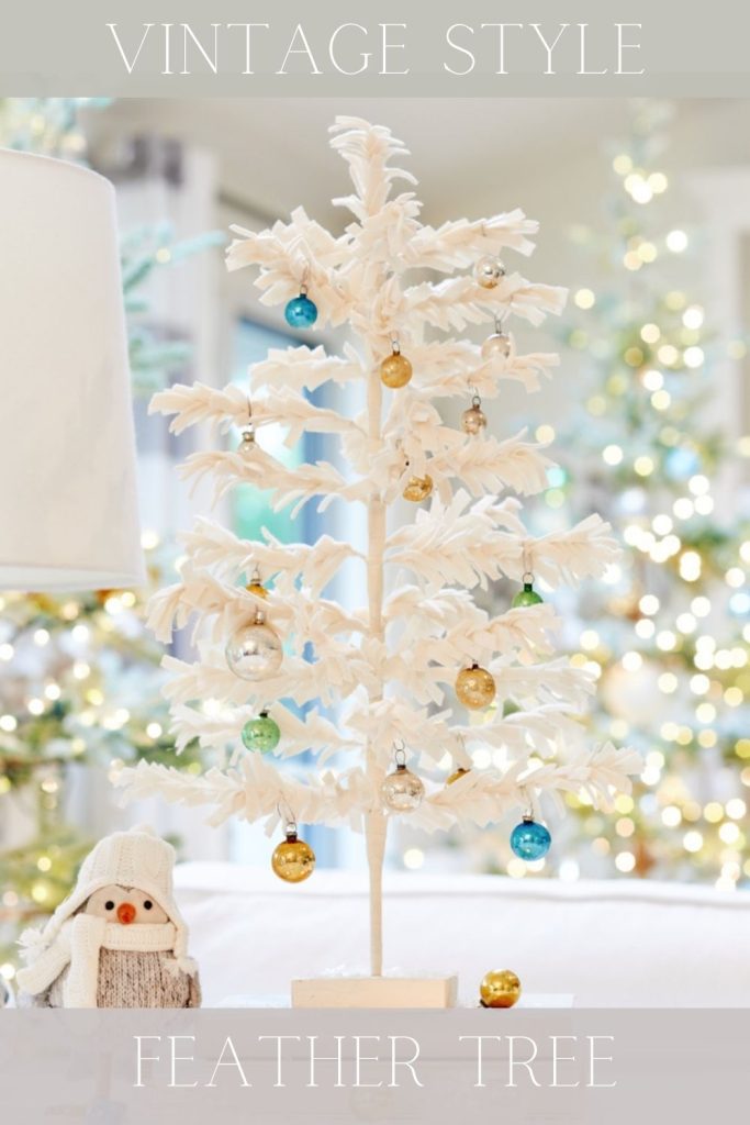 DIY Faux German Antique Feather Christmas Tree: Easy and Cheap Tutorial  Using Felt 