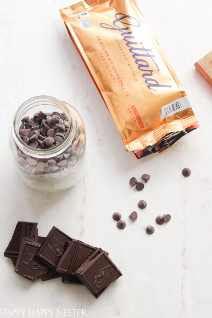 double chocolate chip cookies in a jar