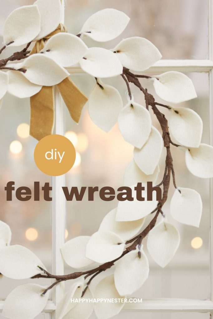 easy felt wreath diy pin