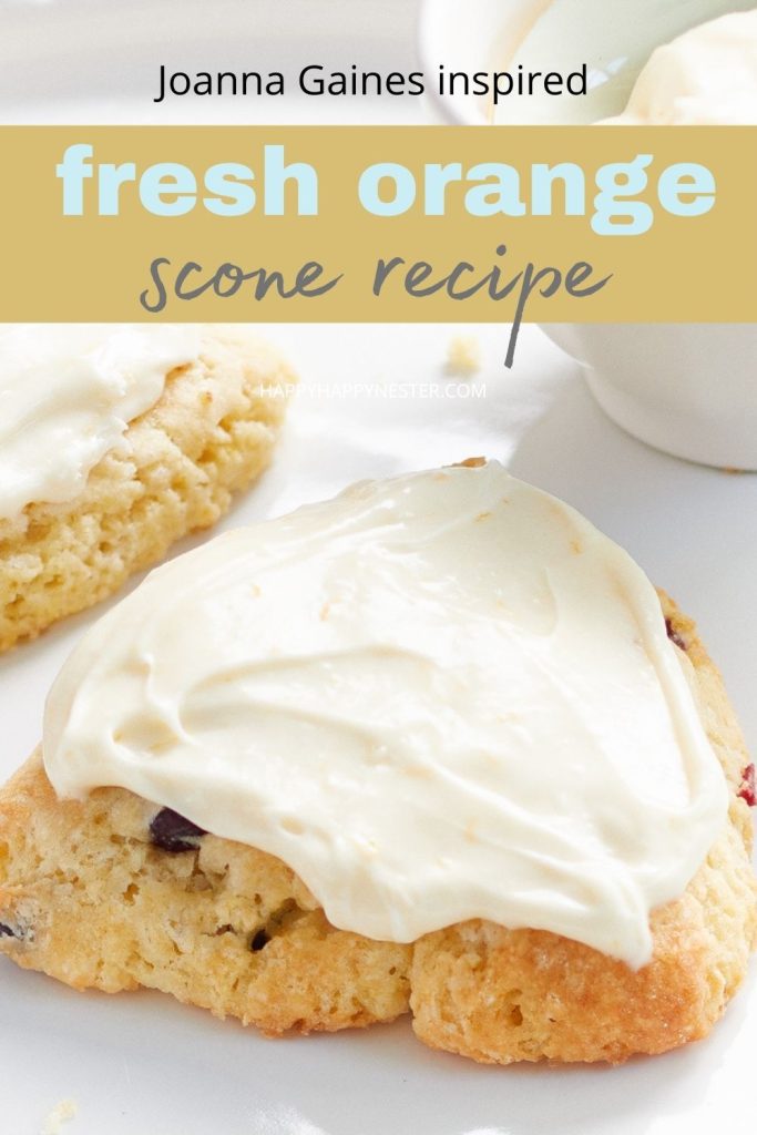 fresh orange scone recipe pin