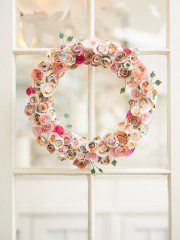 paper rosette wreath diy