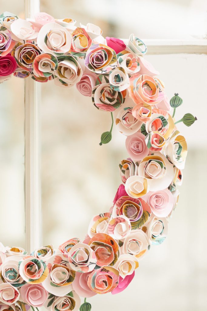 how to make a paper rosette wreath tutorial