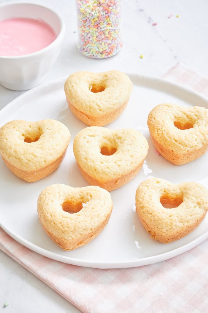 baked heart shaped donuts
