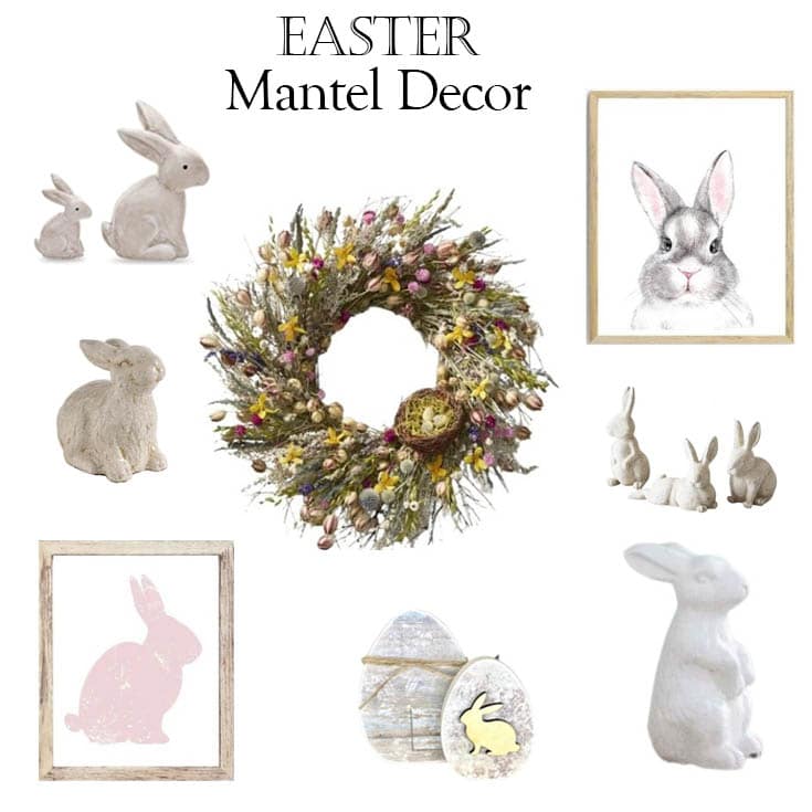 Easter mantel decor