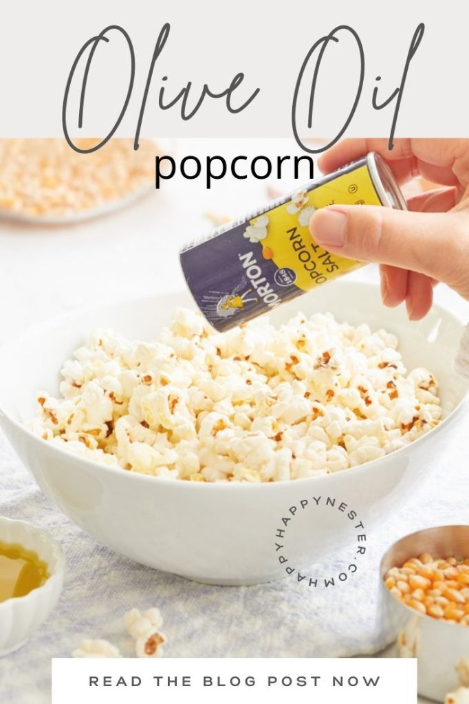 frygt Det er billigt Neuropati Easy Stovetop Olive Oil Popcorn Recipe - Happy Happy Nester