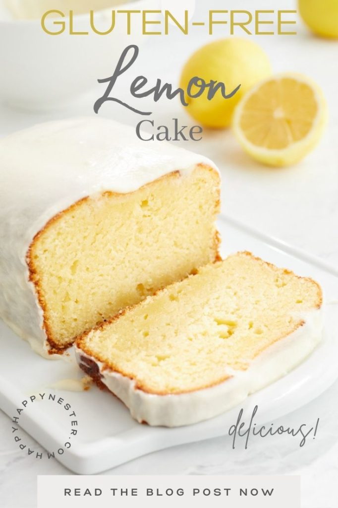 gluten free lemon drizzle cake pin