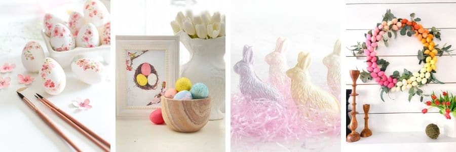 4 Easter DIY Decor Ideas in a collage image