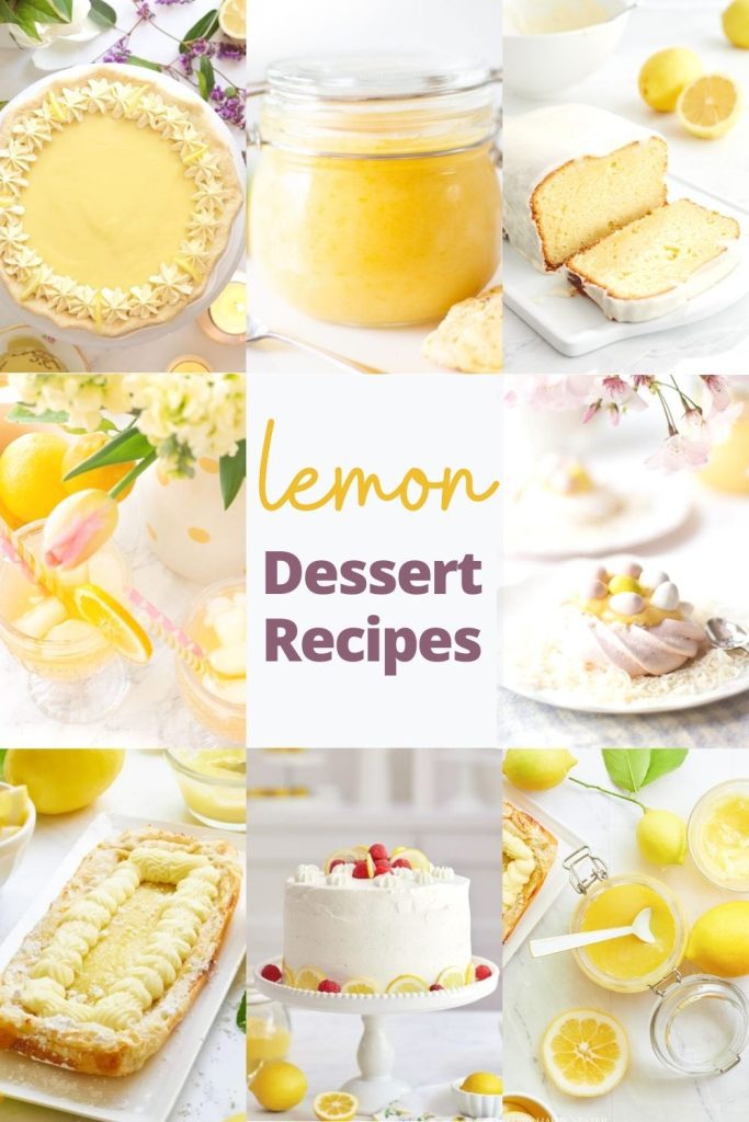 lemon dessert recipes pin