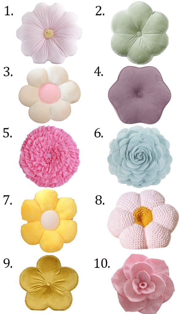 flower-shaped pillows