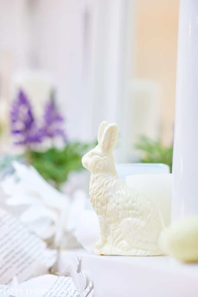 decorate a mantel for easter
