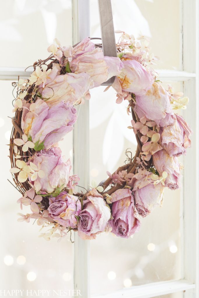 easy pink rose wreath tutorial