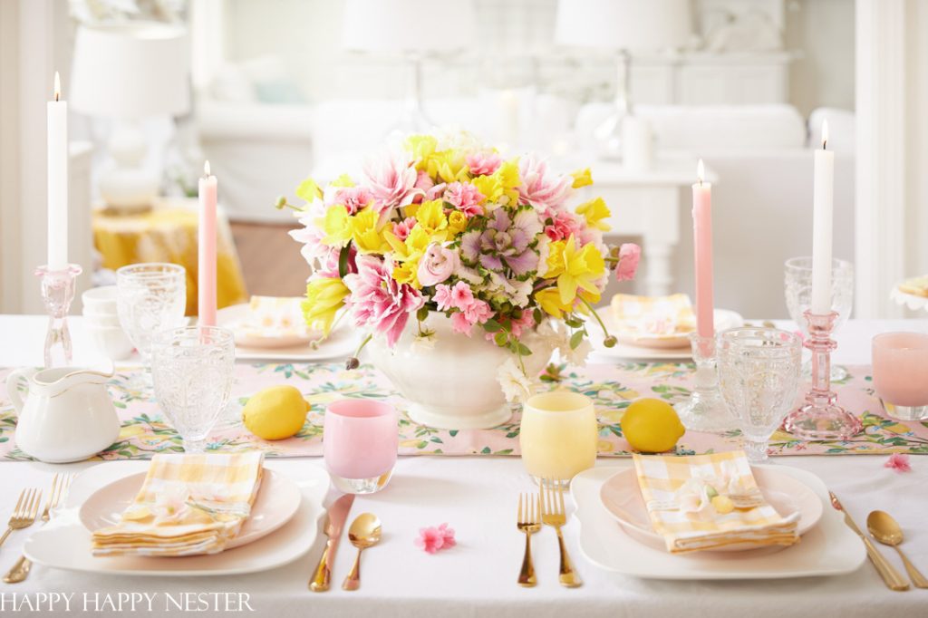 pretty easter table decor