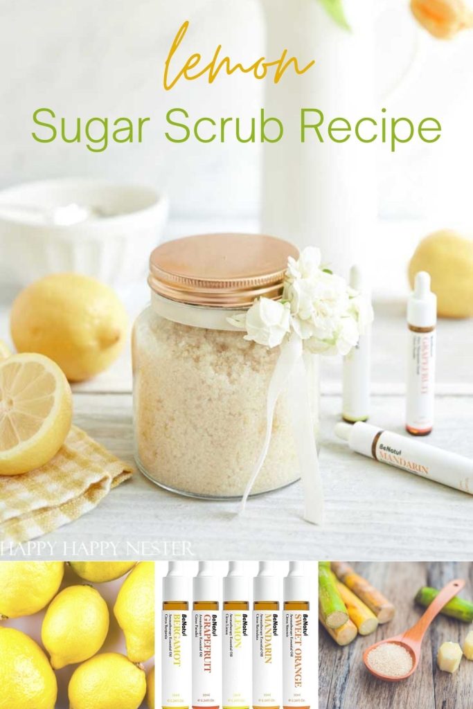 lemon sugar scrub recipe pin