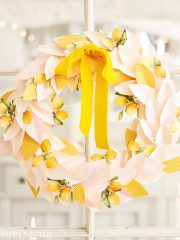 Lemon Wreath DIY (Paper Wreath)