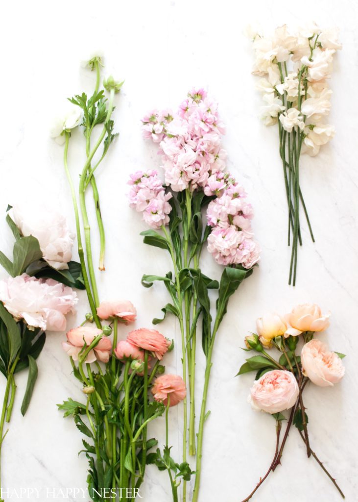 flower arrangement with peonies