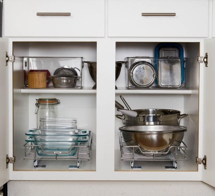 Kitchen Cabinet Pot and Pan Storage Organizer, Pan Organizer