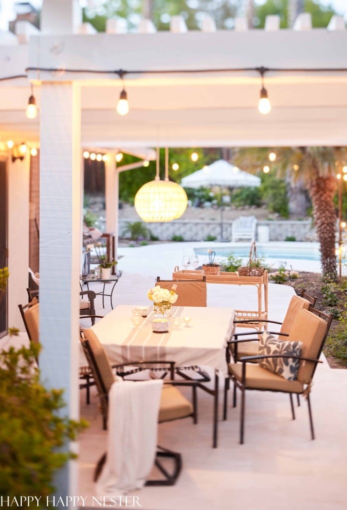 how to hang patio lights on a covered patio