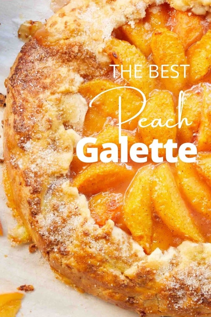 Easy peach galette recipe pin