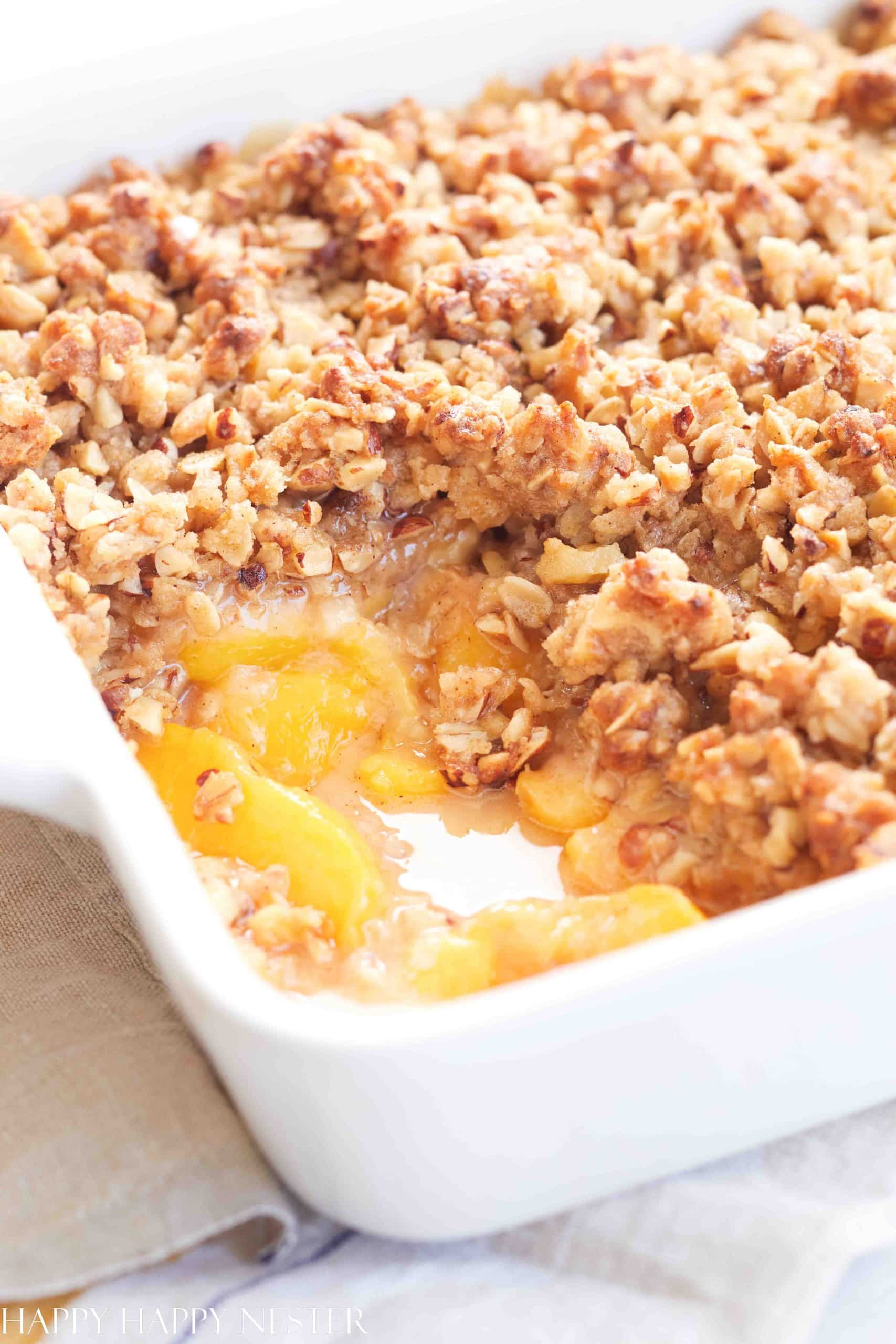 Peach Crisp With Fresh Peaches Happy Happy Nester