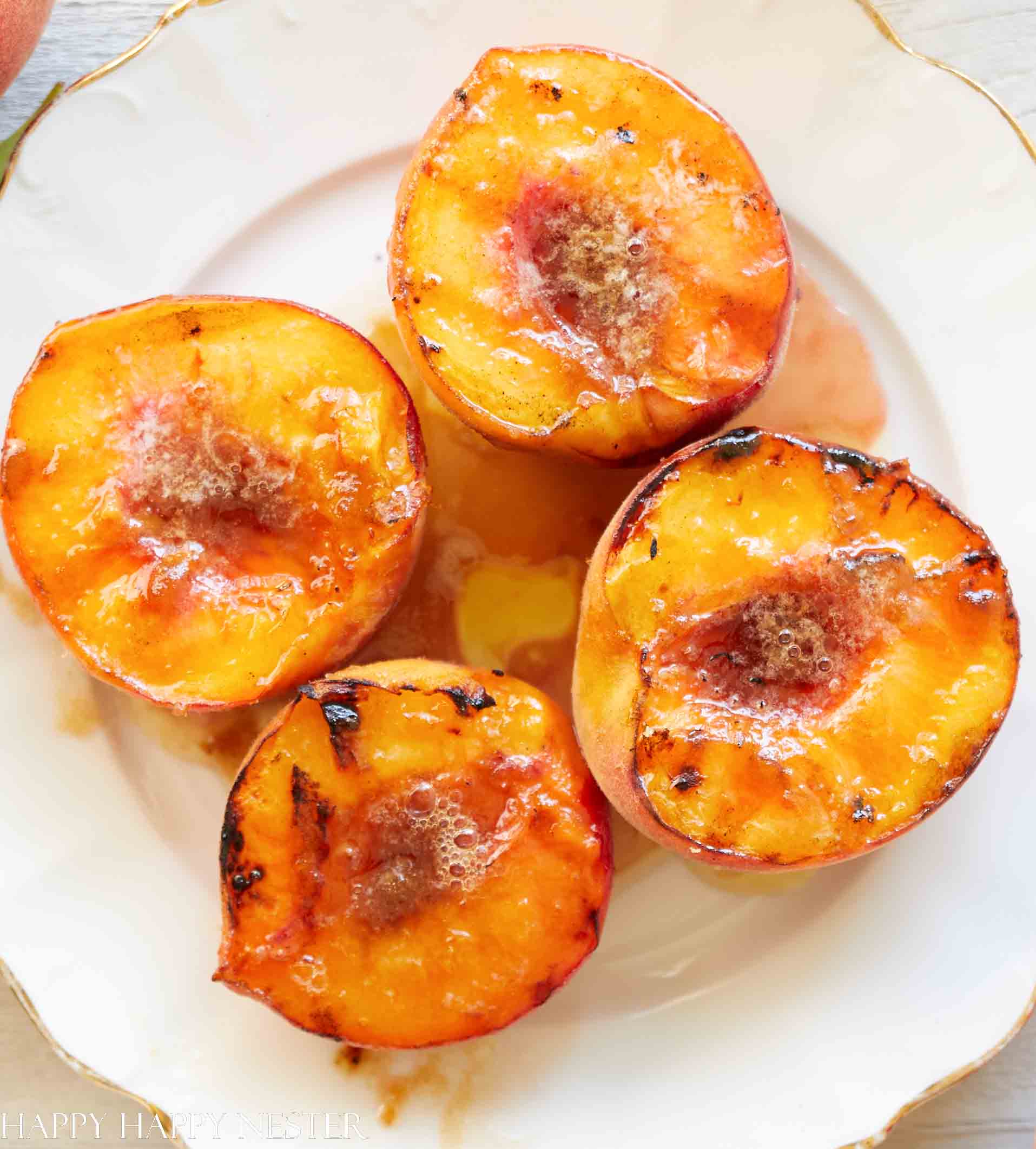 Grilled Peaches Recipe (with Brown Sugar) Happy Happy Nester