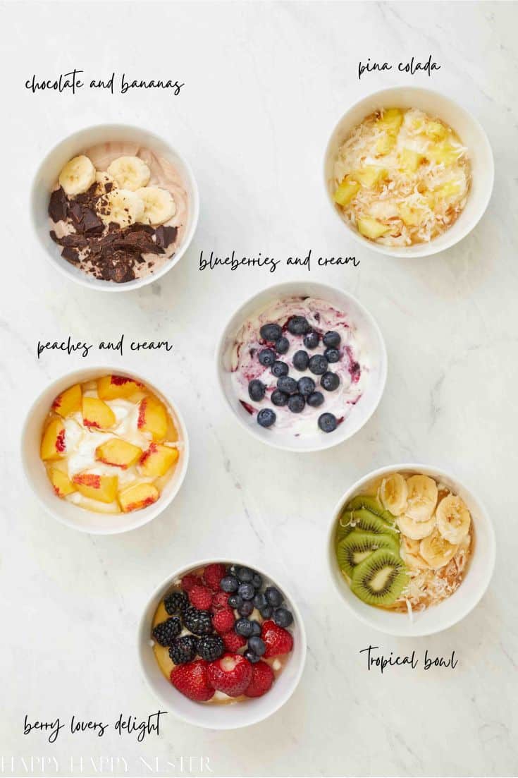 Greek Yogurt with Fruit (Breakfast Bowls) - Happy Happy Nester