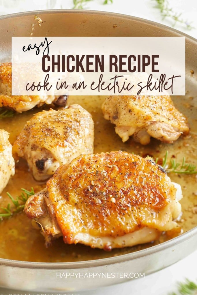 easy chicken electric skillet recipe pin