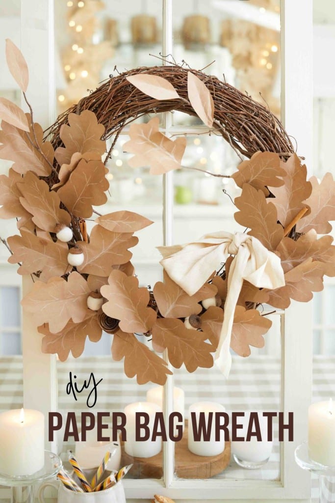 paper wreath diy pin