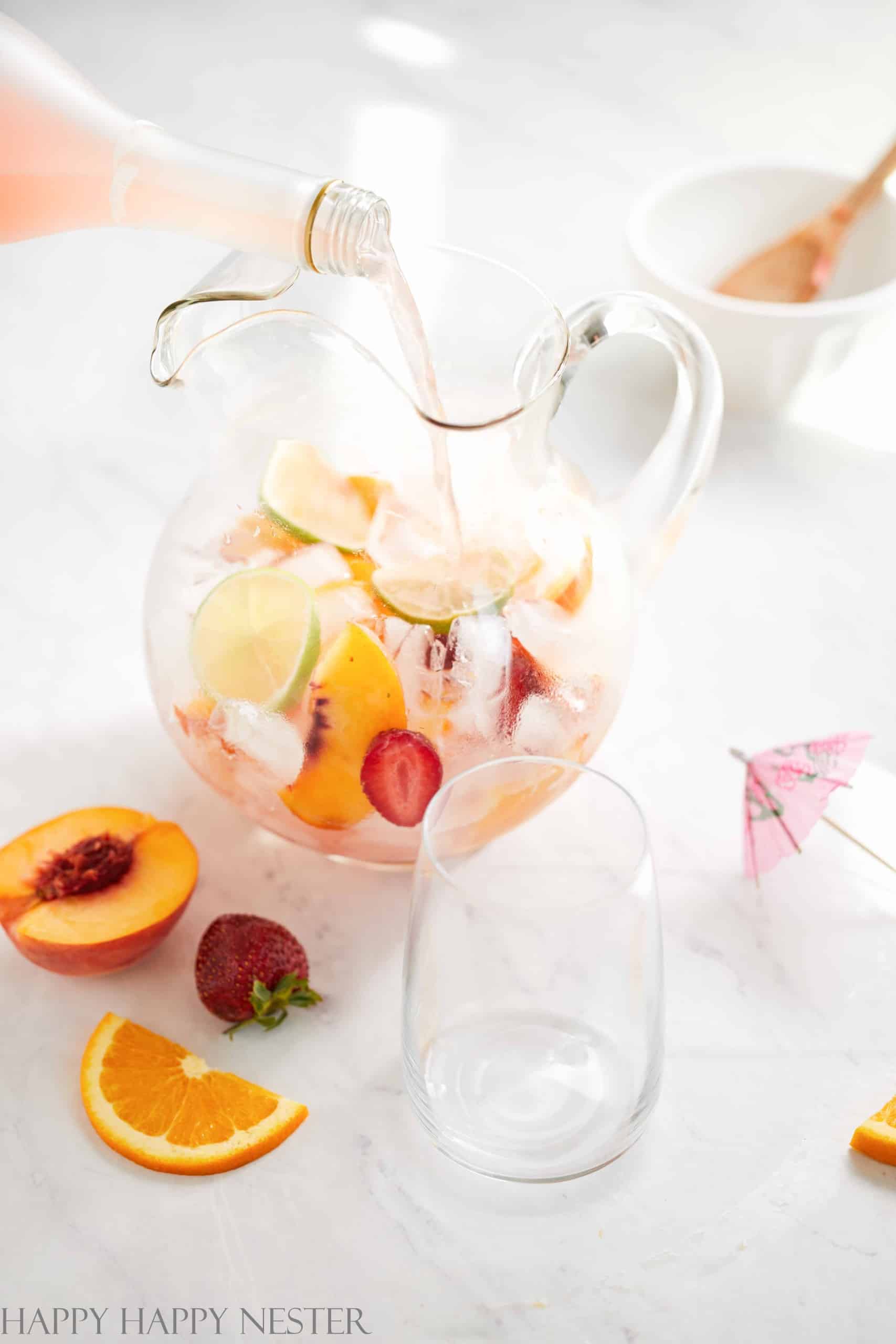 White Wine Sangria Peach Happy Happy Nester