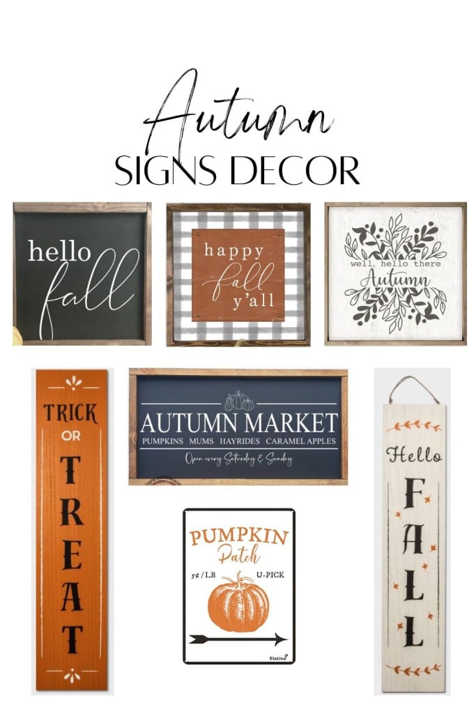 autumn signs decor