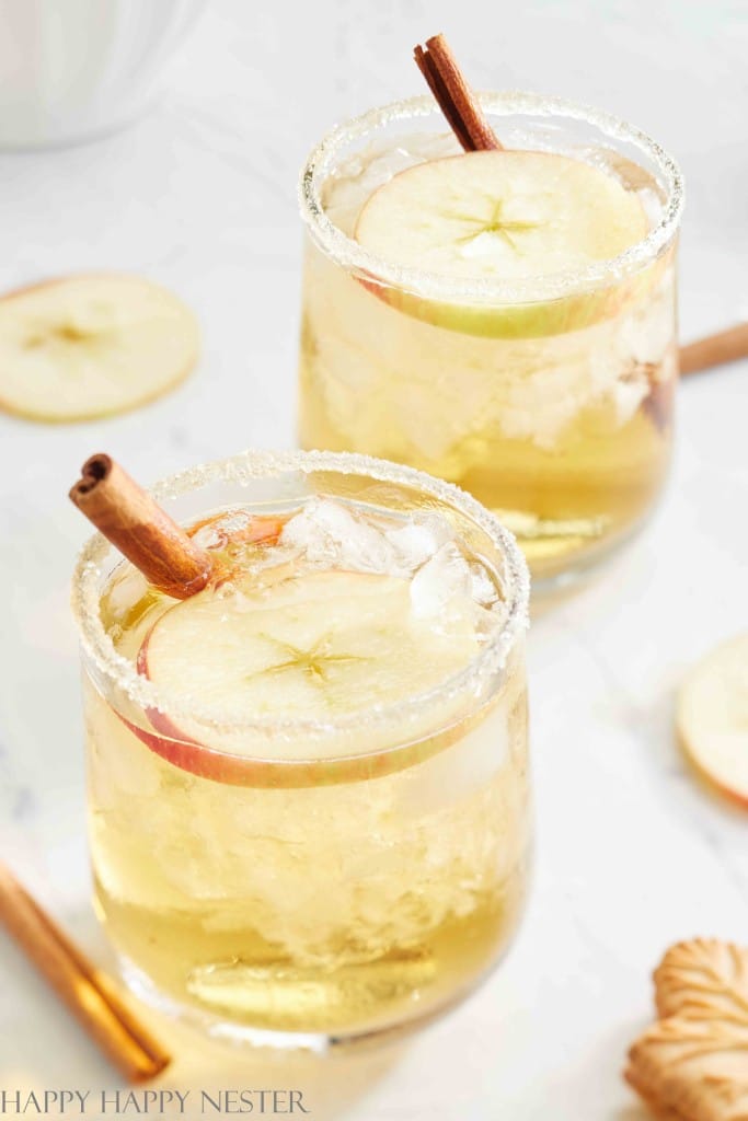 a refreshing apple cider bourbon cocktail for the fall