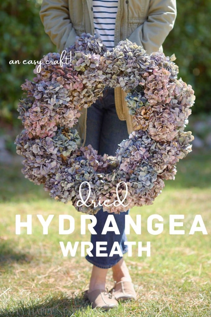 dried hydrangea wreath diy pin