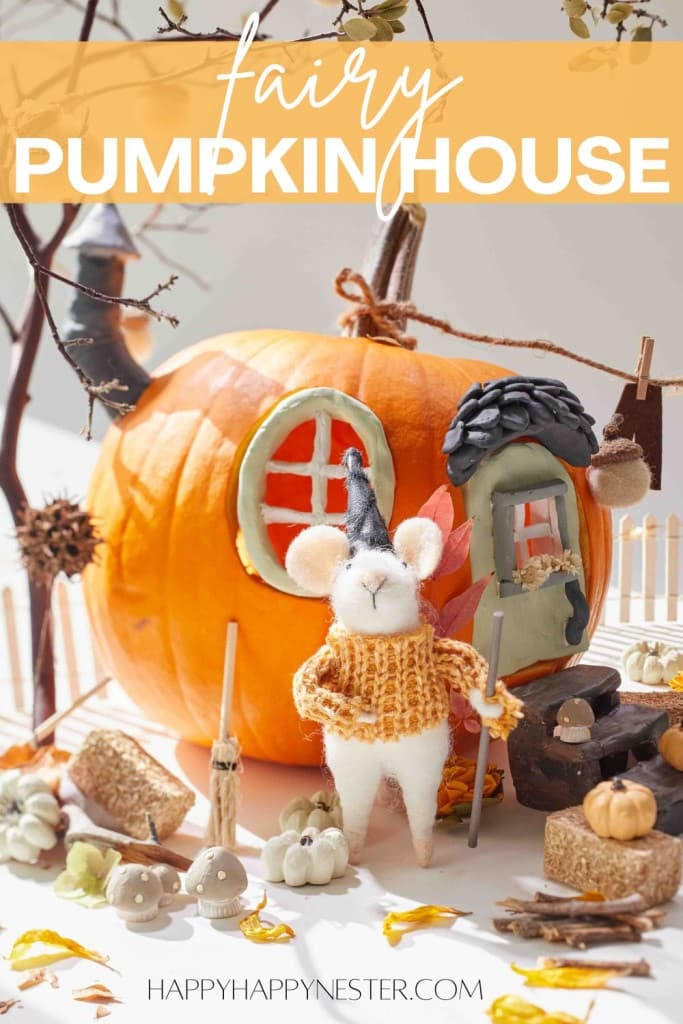 pumpkin fairy house pin