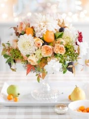 Flower Arrangements with Fruit