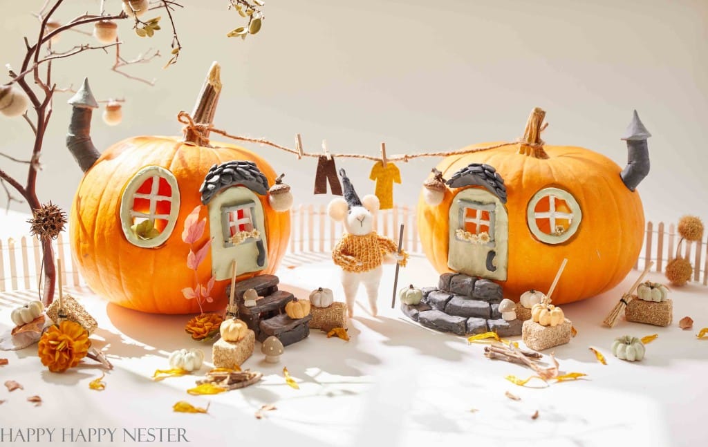 pumpkin fairy house