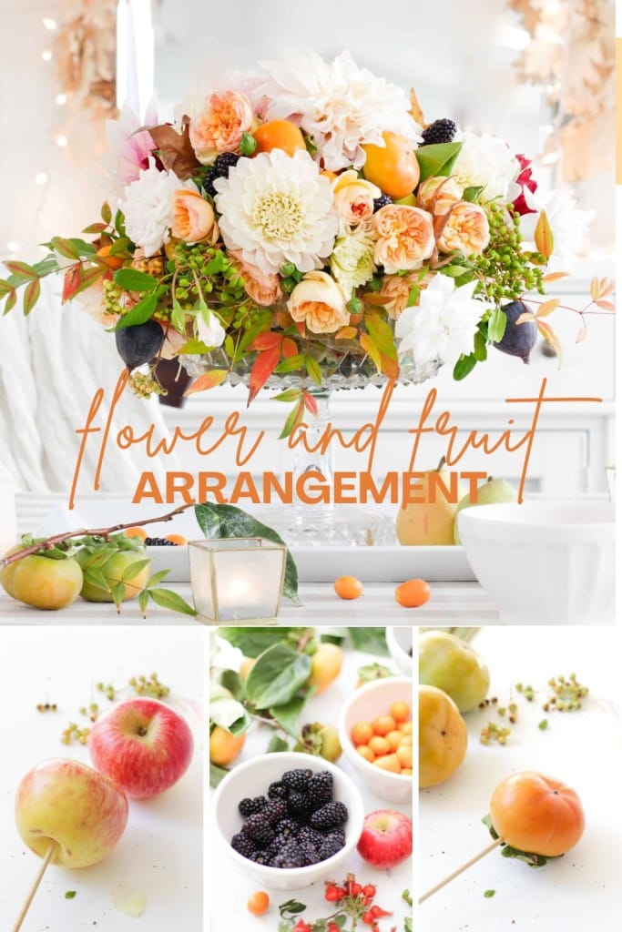 flower arrangement with fruit pin image
