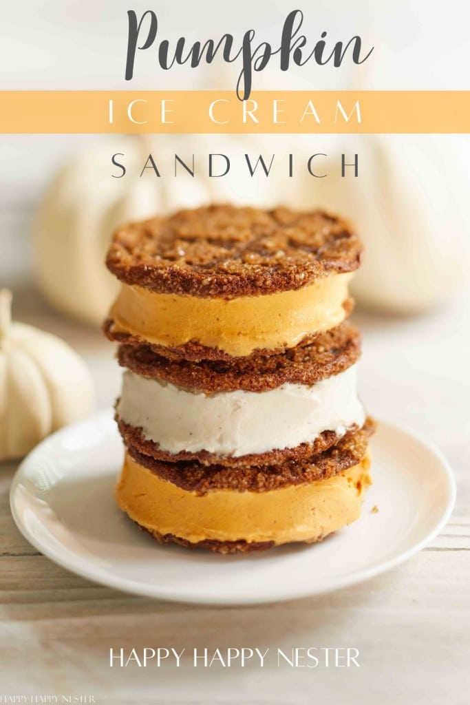 pumpkin ice cream sandwiches pin