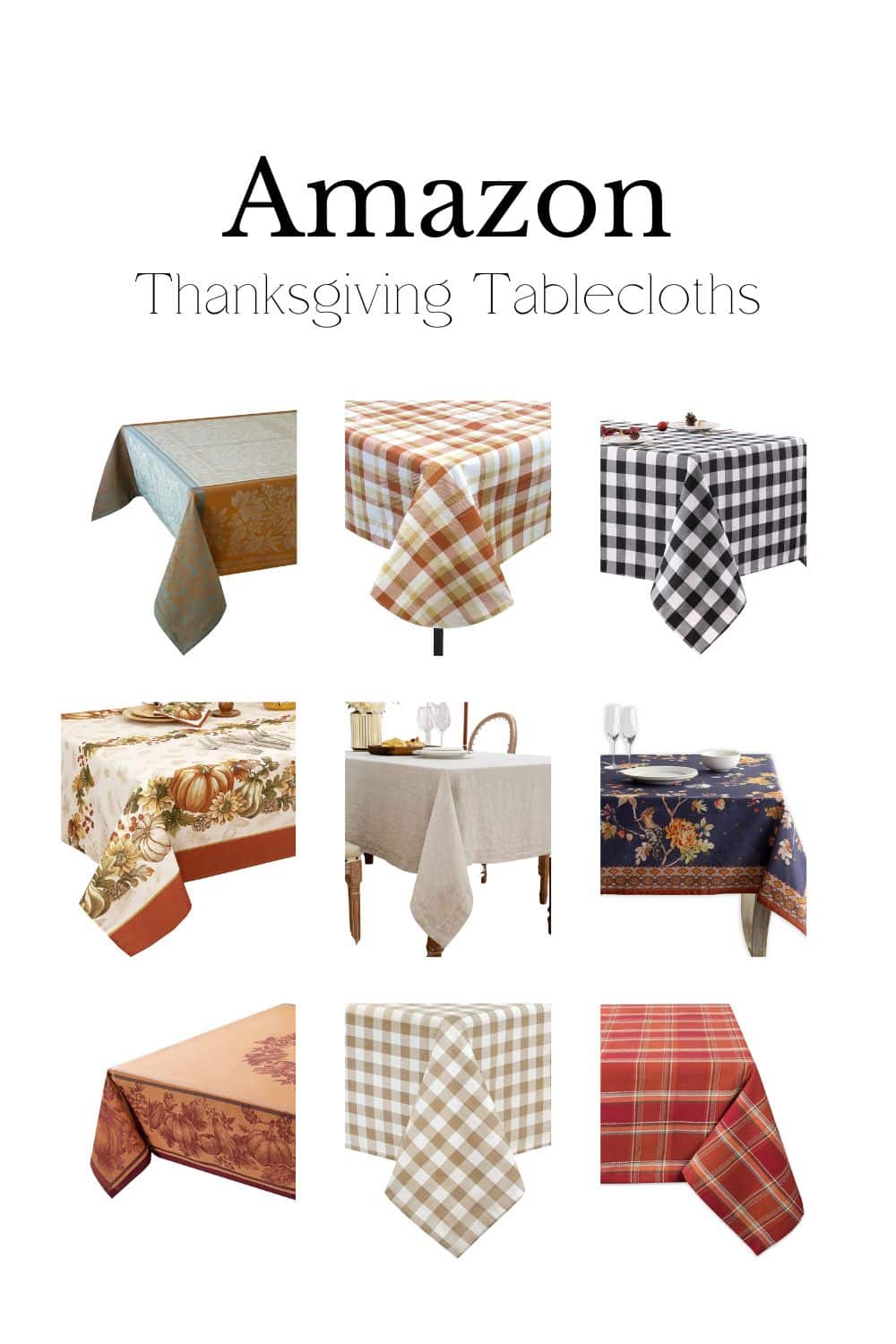 Amazon thanksgiving tablecloths happy happy nester