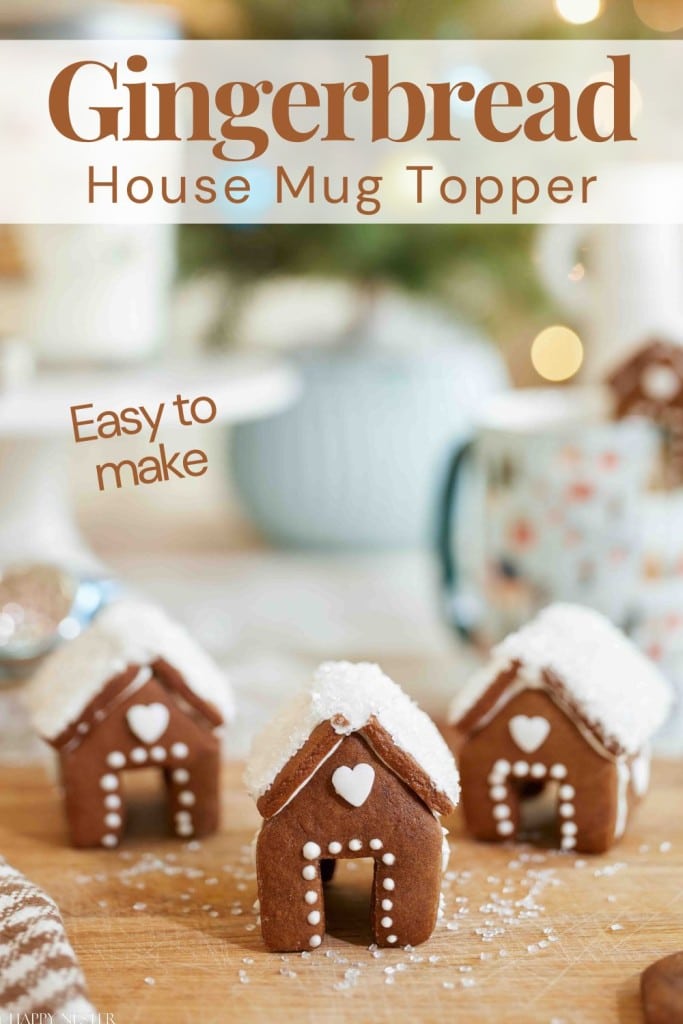 gingerbread house mug topper recipe pin