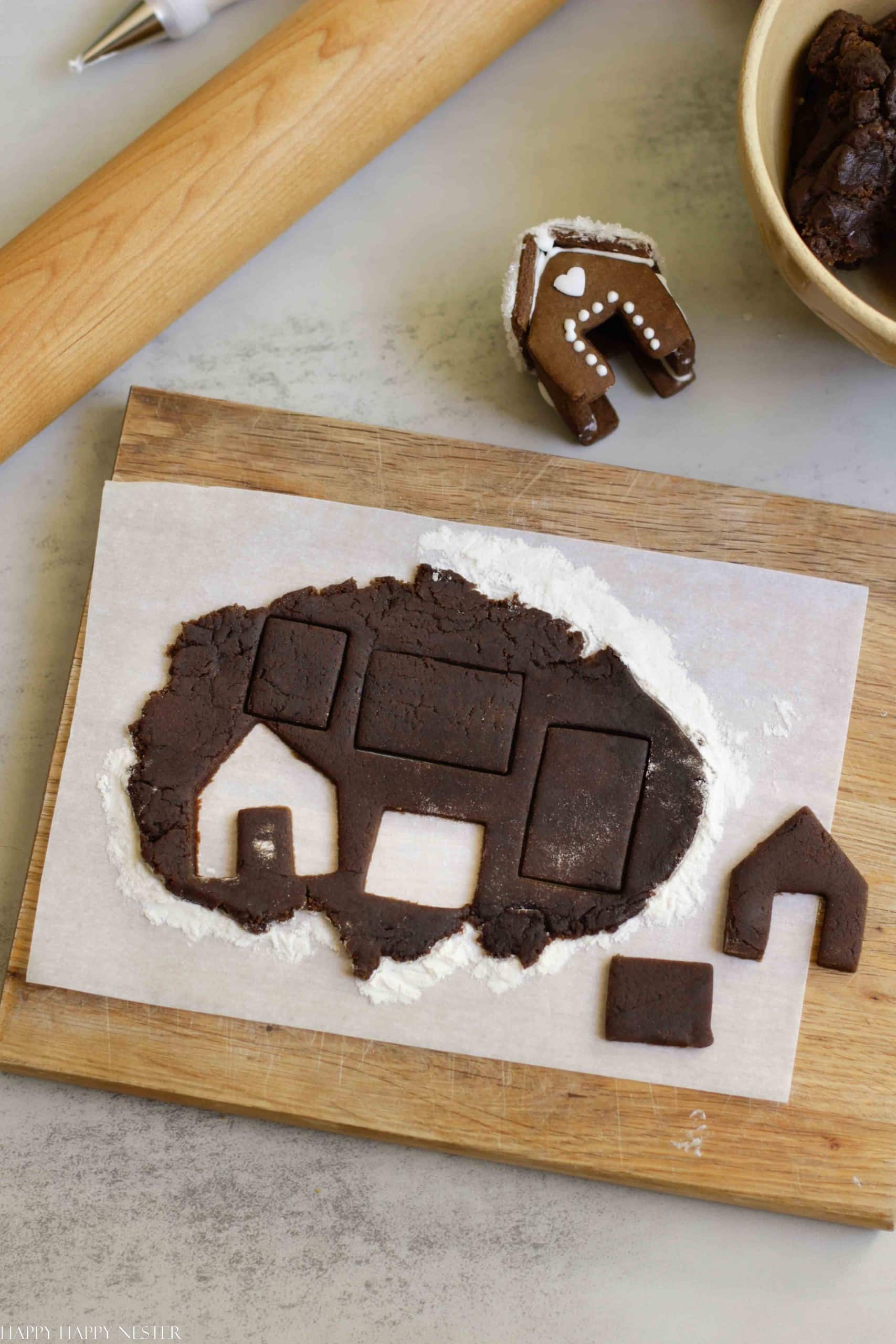 Mini Gingerbread House Mug Toppers, Recipe