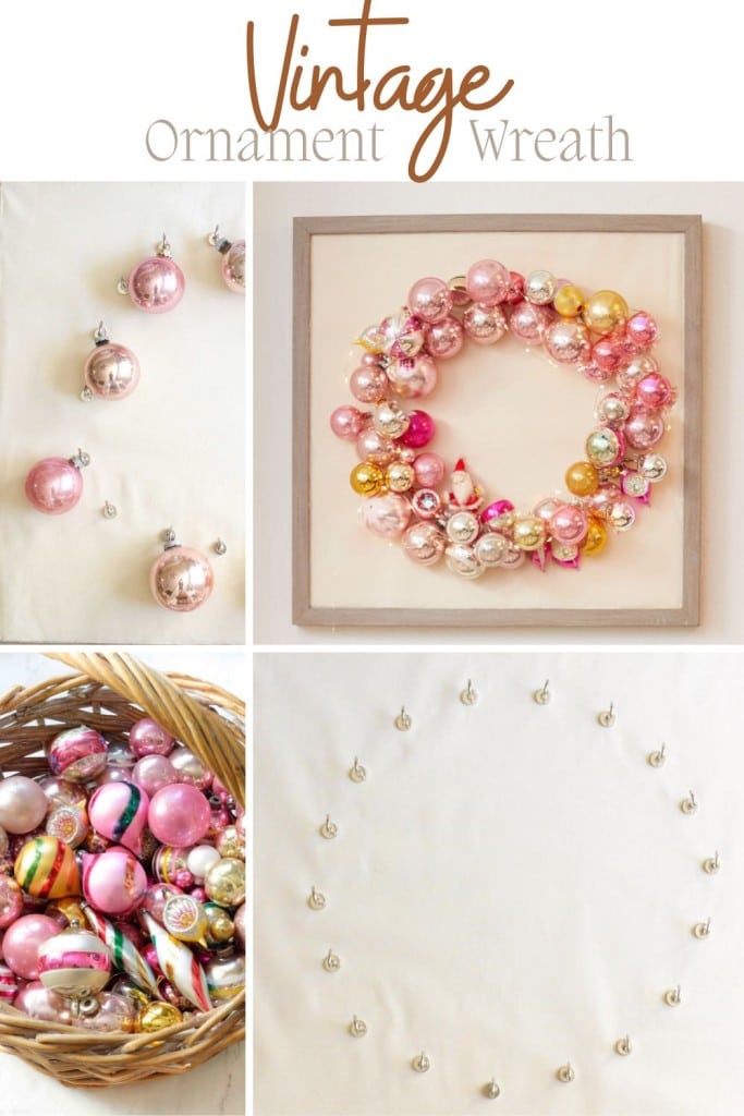how to make a vintage ornament wreath pin