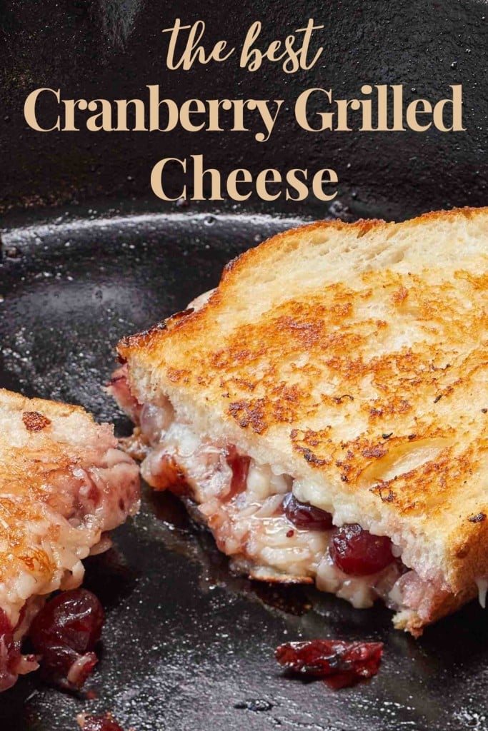 cranberry grilled cheese sandwich recipe pin