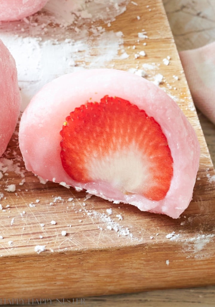 strawberry mochi without bean paste