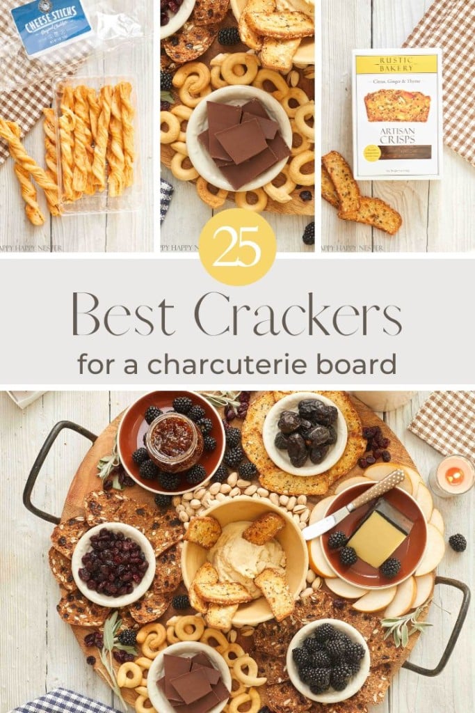 25 best crackers for a charcuterie board pin image