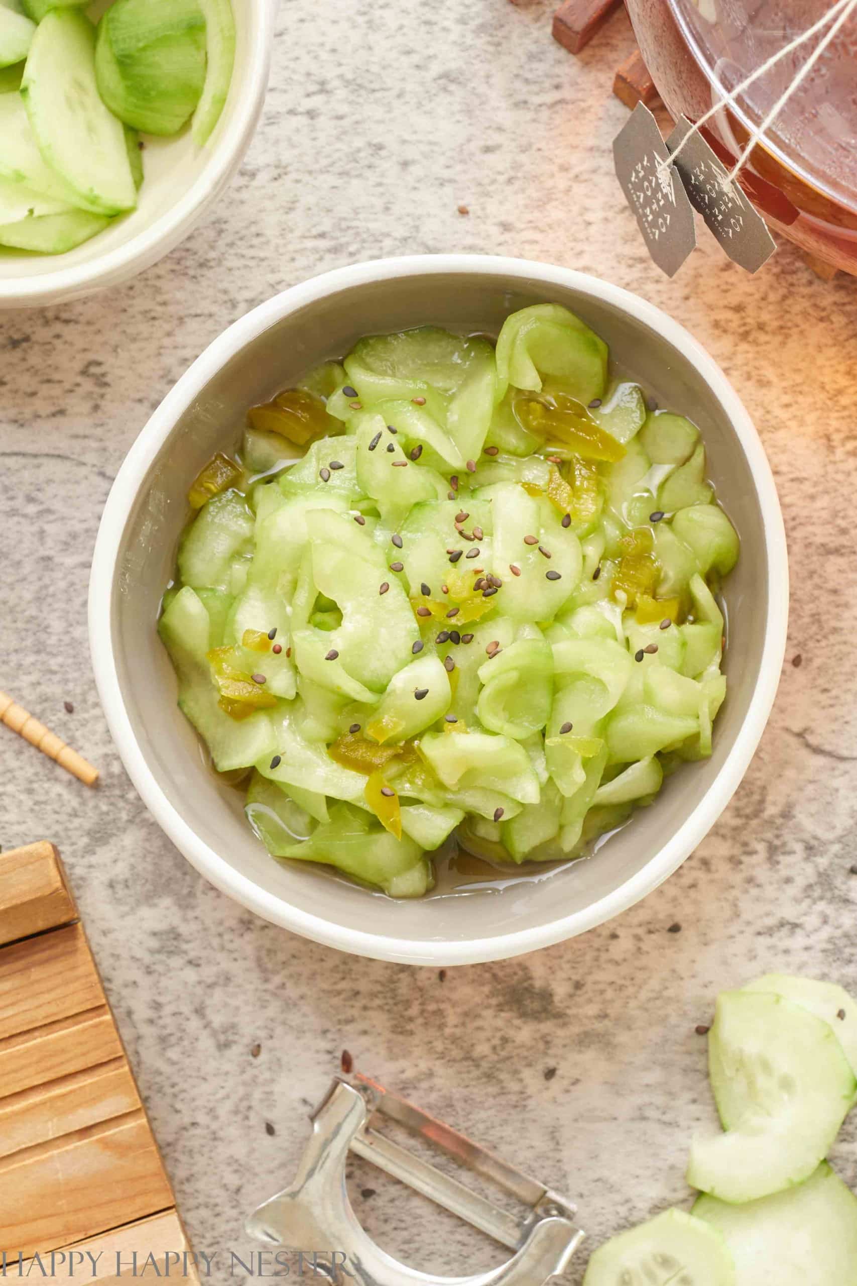 Japanese Cucumber Salad Recipe (Sunomono) - Happy Happy Nester