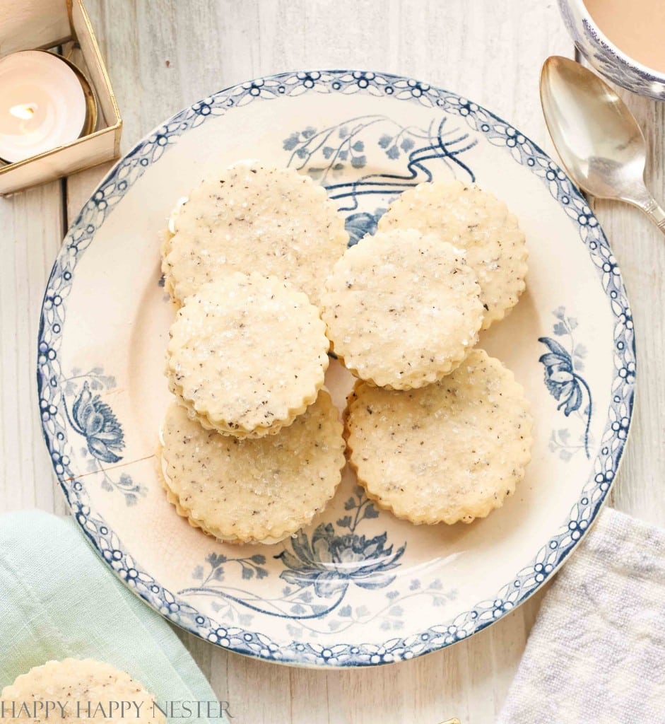 Earl Grey Shortbread Cookies - Sprinkle Bakes