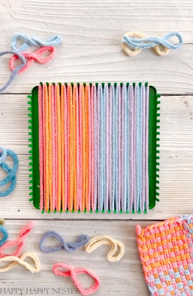how to finish a potholder loom