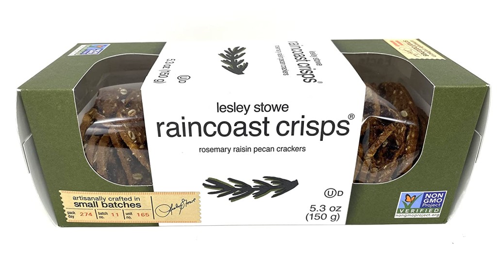raincoast crisps are the best crackers with fig jam
